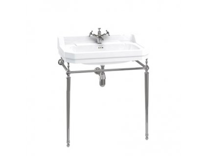 B18 1TH Edwardian 80cm 1th basin chrome stand w439 h439