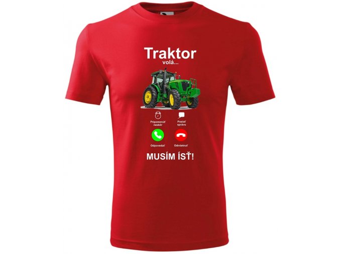 Pánske červené Traktor volá