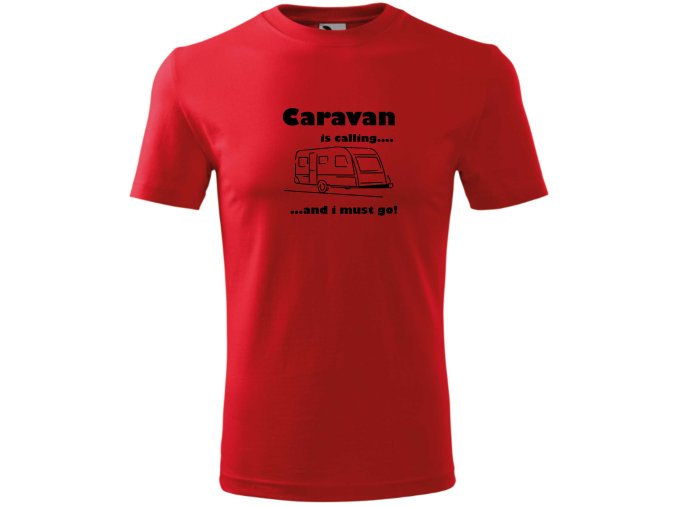 Pánske červené Caravan is calling