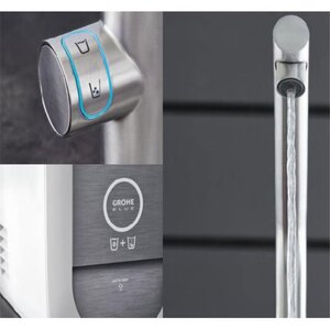 Kuchynská batéria s filtrovanou a aj perlivou vodou GROHE Blue