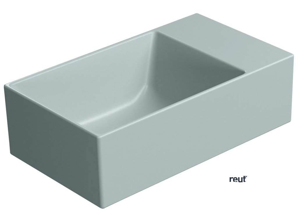 GSI KUBE X COLOR KUBE X keramické umývadlo 40x23cm, bez otvoru, ghiaccio mat 9484015