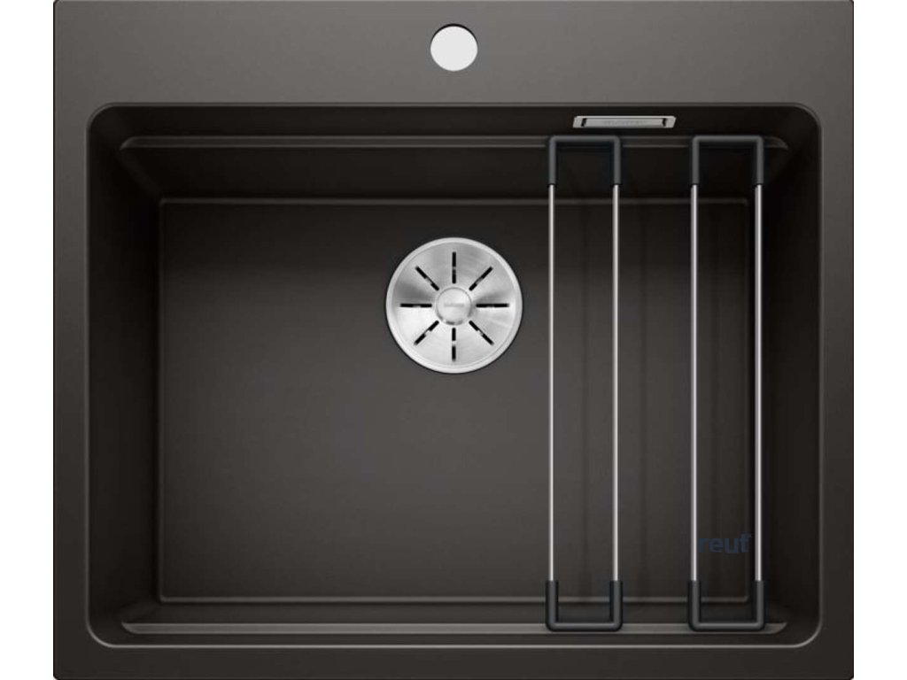 Blanco Etagon 6 Silgranitový drez, 60x51 cm, s pojazdmi, čierna 525890