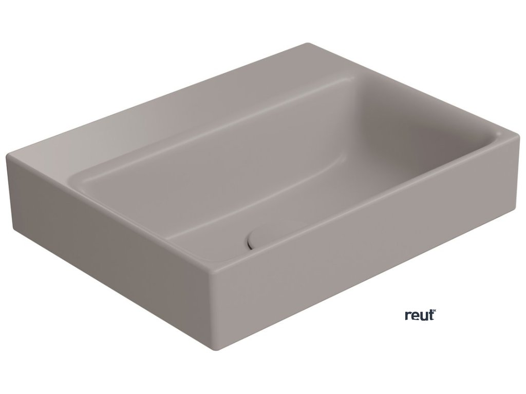 GSI NUBES COLOR NUBES keramické umývadlo 40x32cm, bez otvoru, tortora mat 9684005