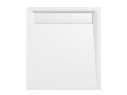 Polysan COVER VARESA sprchová vanička z liateho mramoru so záklopom, obdĺžnik 90x80cm, biela 71606