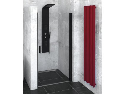 Polysan ZOOM BLACK sprchové dvere 900mm, číre sklo ZL1290B