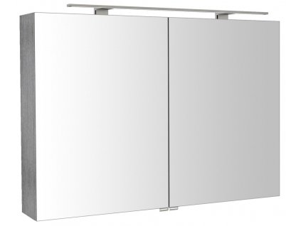 Sapho RIWA GALERKY RIWA galérka s LED osvetlením, 101x70x17cm, dub strieborný RIW100-0011