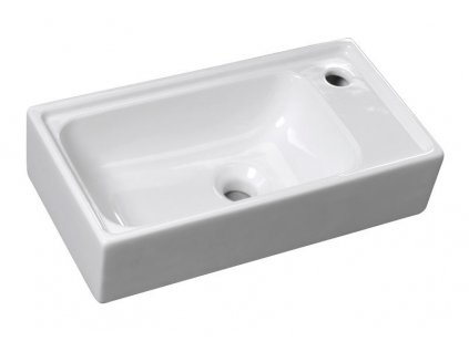 Sapho SMALL ORION keramické umývadlo 50,5x26,5cm, biela 7045
