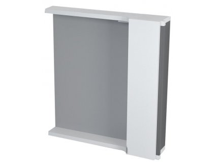 Sapho PULSE GALERKY PULSE galérka s LED osvetlením 2x3W, 75x80x17cm, pravá, biela/antracit PU078-3034