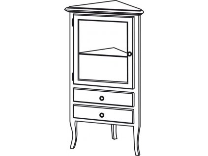 Sapho RETRO RETRO skrinka rohová 60x120x47cm, starobiela, ľavá 1692