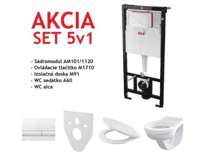 AlcaPlast-Alcadrain Sádromodul set 5v1 pre závesné WC (duofix) AM101/1120-5v1 SET