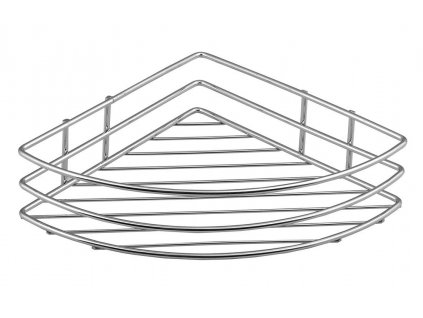 Aqualine Chrom LINE drôtená rohová polica jednoduchá, chróm 37005