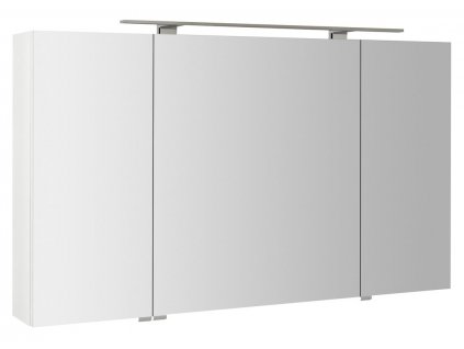 Sapho RIWA GALERKY RIWA galérka s LED osvetlením, 3x dvierka, 121x70x17cm, biela lesk RIW120-0030