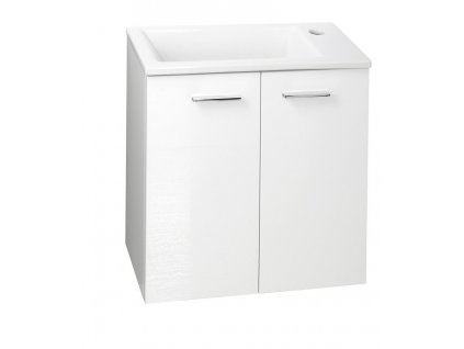 Aqualine ZOJA ZOJA umývadlová skrinka 49x50x24,6cm, 2 dvierka, biela 51047A