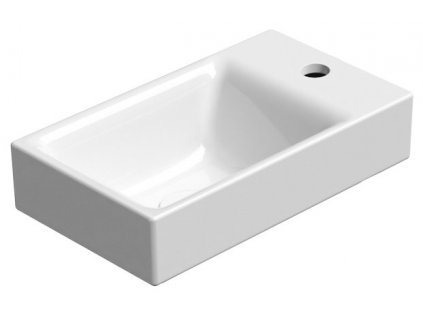 GSI NUBES keramické umývadlo 40x23cm, pravé/ľavé, biela ExtraGlaze 9636111