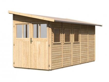 drevený domček KARIBU WANDLITZ 5 (55258) natur LG2731 LG2731