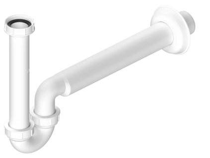Bruckner Umývadlový/bidetový sifón 5/4", nízky, DN40, biela 151.125.0