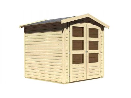 drevený domček KARIBU AMBERG 2 (82971) natur LG1754