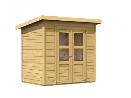 drevený domček KARIBU MERSEBURG 3 (68152) natur LG1729 LG1729