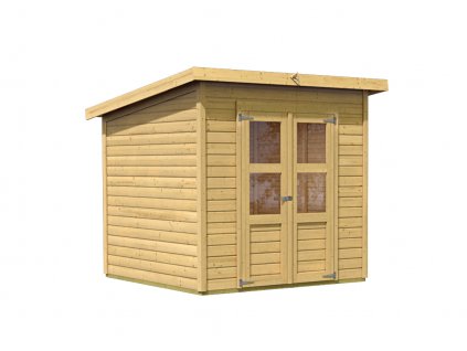 drevený domček KARIBU MERSEBURG 4 (68154) natur LG1746 LG1746