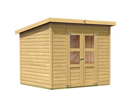 drevený domček KARIBU MERSEBURG 5 (68156) natur LG1747 LG1747