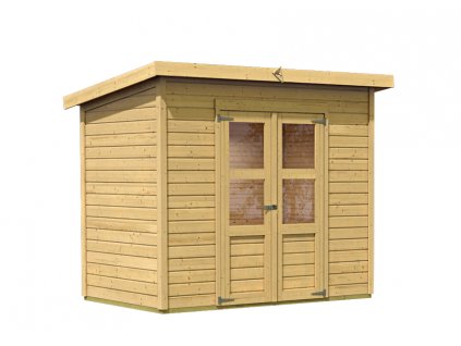 drevený domček KARIBU MERSEBURG 6 (73065) natur LG1748 LG1748