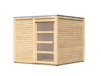drevený domček KARIBU QUBIC 2 (88527) natur LG2194 LG2194