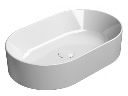 GSI KUBE X keramické umývadlo na dosku, 60x37 cm, oválne, biela ExtraGlaze 945811