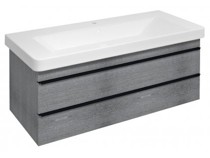 Sapho SITIA umývadlová skrinka 101,4x50x44,2cm, 2x zásuvka, dub strieborný SI105-1111