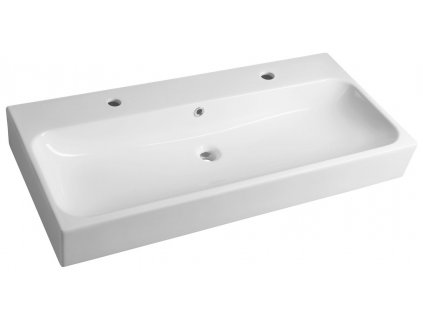 Sapho TORIDI keramické umývadlo 101x46,5cm, 2 otvory pre batériu, biela TU0222