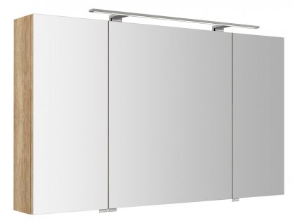 Sapho RIWA GALERKY RIWA galérka s LED osvetlením, 3x dvierka, 121x70x17cm, dub Alabama RIW120-0022