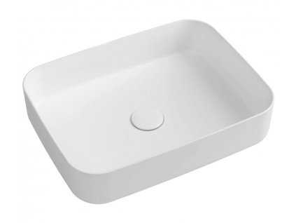 Isvea INFINITY RECTANGLE keramické umývadlo na dosku, 50x36cm, matná biela 10NF65050-2L