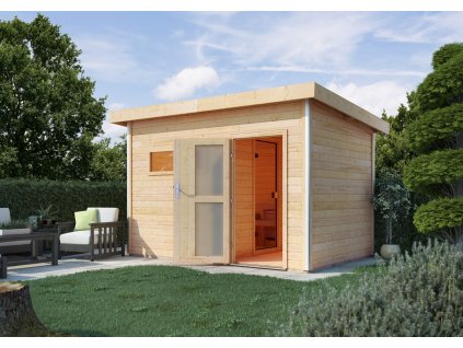 fínska sauna KARIBU SKROLLAN 1 (86287) s predsieňou LG1928 LG1928