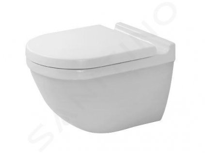 Duravit Starck 3 Závesné WC s doskou SoftClose, Rimless, s WonderGliss, biela 45270900A11