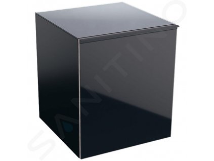 Geberit Acanto Bočná skrinka 450x520 mm so zásuvkou, čierna 500.618.16.1