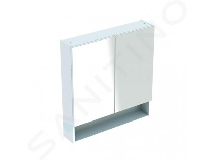 Geberit Selnova Square Zrkadlová skrinka 850x788x175 mm, 2 dvierka, lesklá biela 501.268.00.1