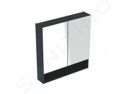 Geberit Selnova Square Zrkadlová skrinka 850x788x175 mm, 2 dvierka, lávová mat 501.269.00.1