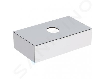 Geberit VariForm Umývadlová skrinka, 900x510x235 mm, 1 zásuvka a zápachová uzávierka, lesklá biela/matná biela 501.165.00.1
