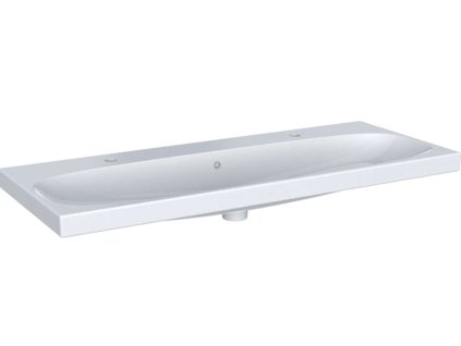 Geberit Acanto Dvojumývadlo, 1200x482 mm, s prepadom, 2 otvory na batérie, KeraTect, biela 501.880.00.2
