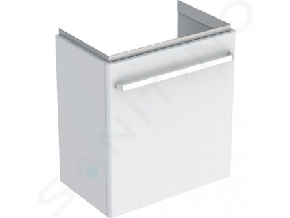 Geberit Selnova Compact Umývadlová skrinka, 550x367x604 mm, 1 dvierka, lesklá biela/matná biela 501.494.00.1