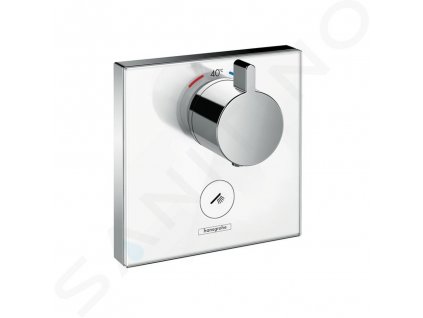 Hansgrohe Shower Select Glass Termostat pod omietku Highflow na 1 spotrebič a 1 dodatočný výstup, biela/chróm 15735400-HG