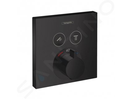 Hansgrohe Shower Select Termostatická batéria pod omietku na 2 spotrebiče, matná čierna 15763670-HG