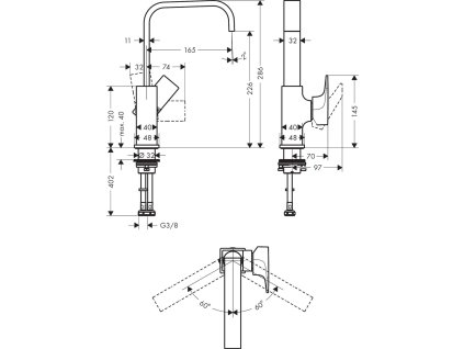 Hansgrohe Metropol Umývadlová batéria s výpusťou Push-Open, kefovaný bronz 32511140-HG