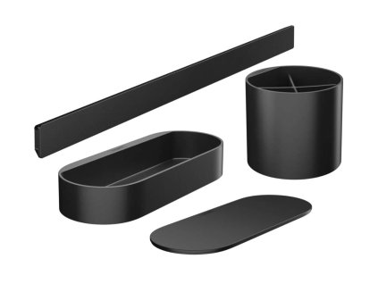Hansgrohe WallStoris Set kúpeľňových doplnkov, matná čierna 27968670-HG