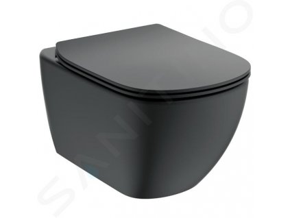 Ideal Standard Tesi Závesné WC s doskou SoftClose, Aquablade, čierna T3546V3