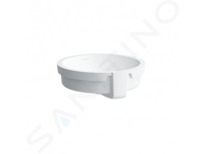 Laufen Living Vstavané umývadlo, 400 mm x 400 mm, biela – obojstranne glazované H8134380001551