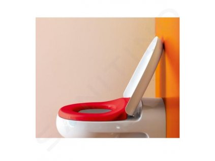 Laufen Florakids WC doska, duroplast, biela/červená H8910300620001