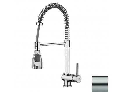 Paffoni Stick Drezová batéria s flexibilným ramenom, nerezová SK177ST