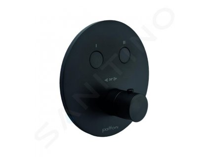 Paffoni Compact Box Termostatická batéria pod omietku, na 2 spotrebiče, matná čierna CPT018NO