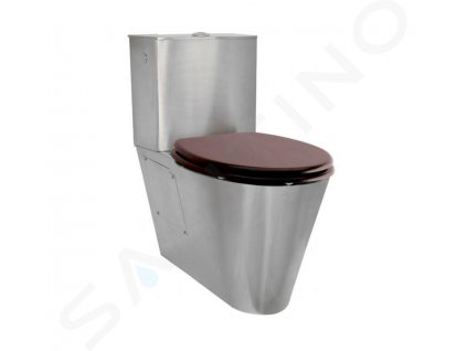 Sanela WC z nehrdzavejúcej ocele WC kombi pre ľudí s telesným postihnutím, antivandal, nehrdzavejúca oceľ SLWN 16