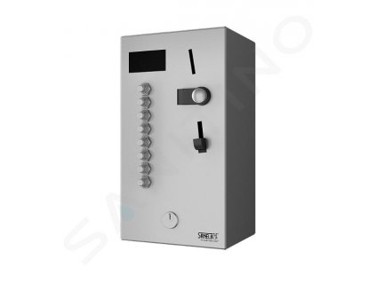 Sanela Automaty Nástenný mincový automat pre 4-8 spŕch, priame ovládanie, antivandal, matná nerezová SLZA 02LM